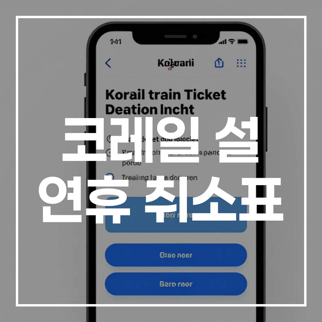 코레일 모바일 앱에서 기차표 잔여석 예약과 취소 알림 화면