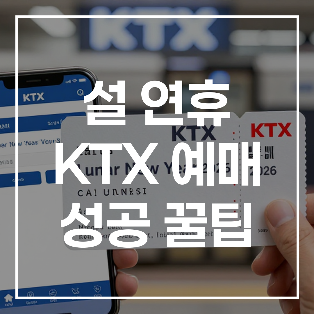 2026년 설 연휴에 KTX 기차표 예매 성공을 위해 준비하는 사람들의 모습과 예약 시스템의 스크린샷