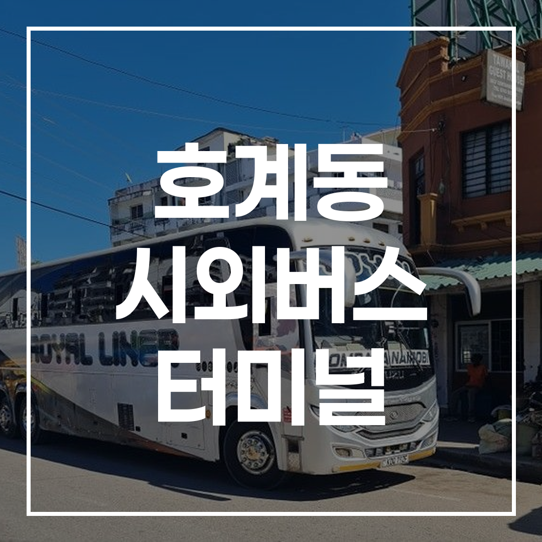 인터시티 버스 터미널의 티켓 예약 및 시간표를 보여주는 이미지