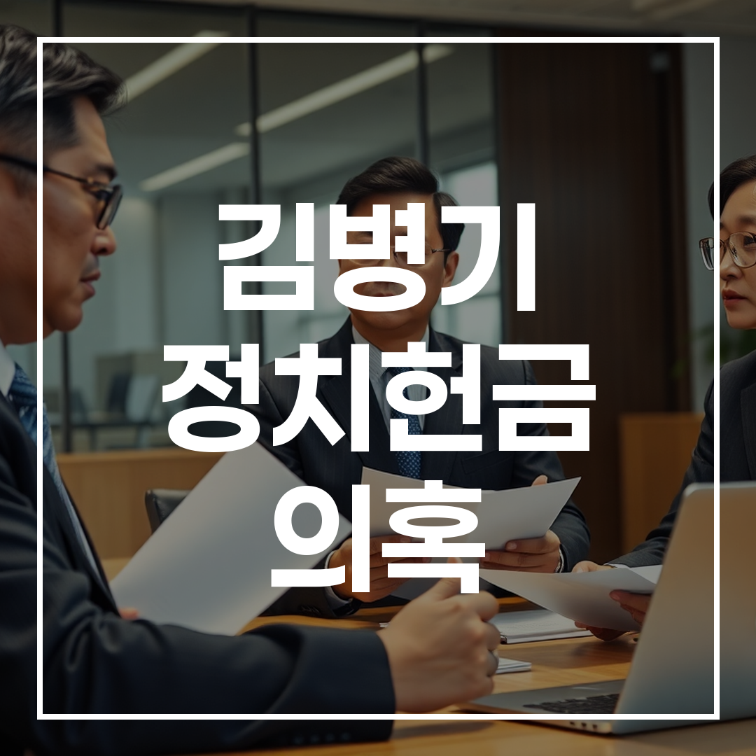 김병기 정치헌금 의혹 관련 회의 중인 한국 정치인의 모습