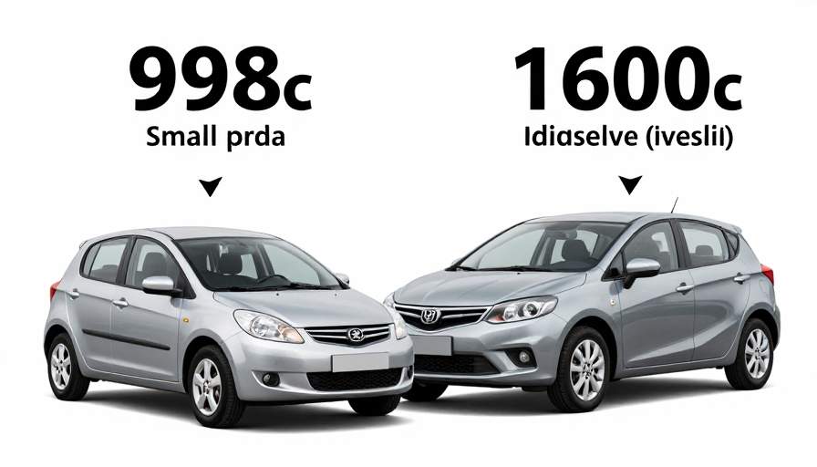 기아 모닝 경차(998cc)와 준중형차(1600cc)의 자동차세 비교를 시각화한 인포그래픽 실사 이미지