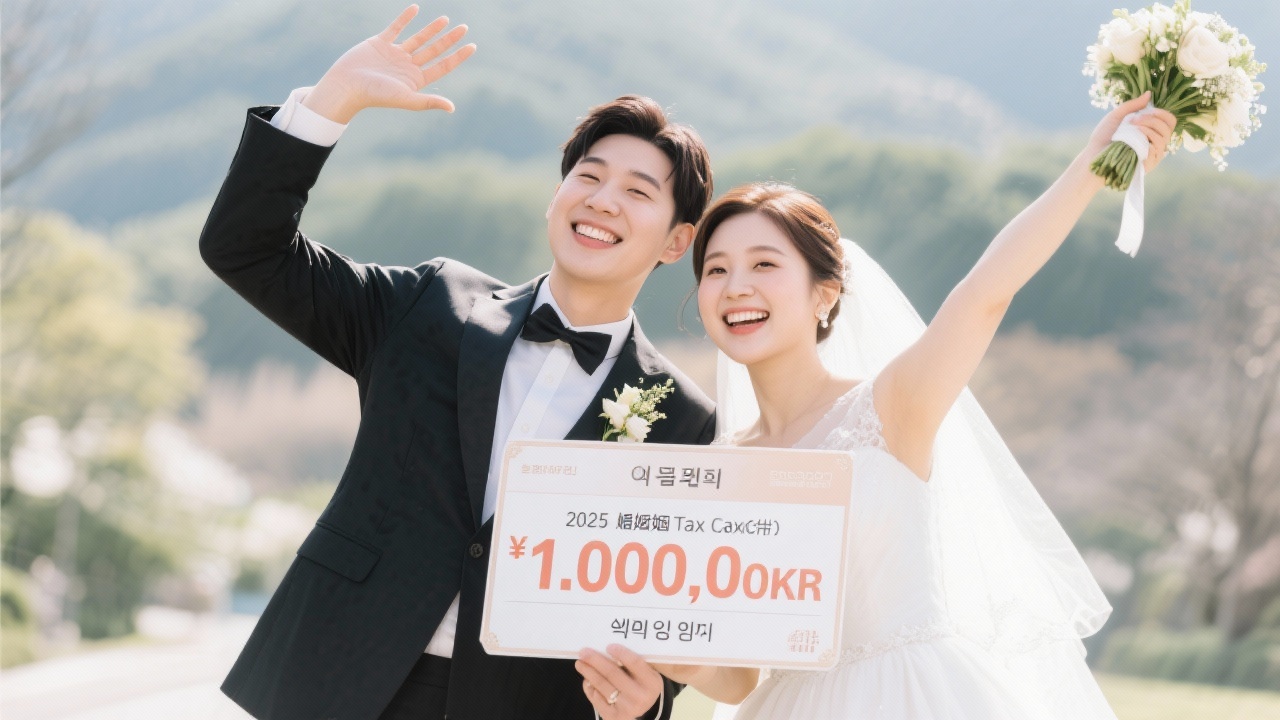 2025년 신설된 결혼 세액공제 혜택을 받는 행복한 신혼부부