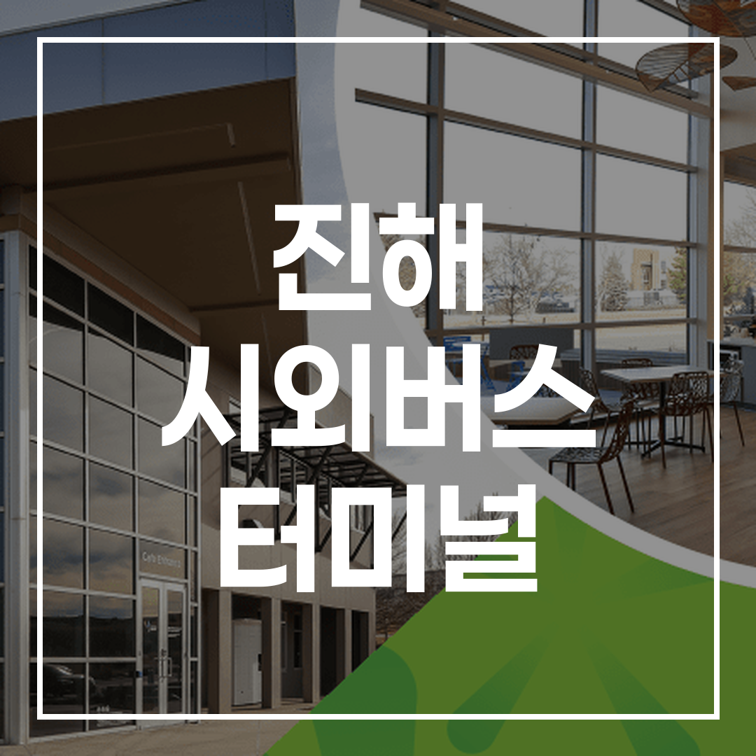시외버스 터미널 예매, 시간표, 주변 맛집, 주차장 정보를 나타내는 인포그래픽 이미지