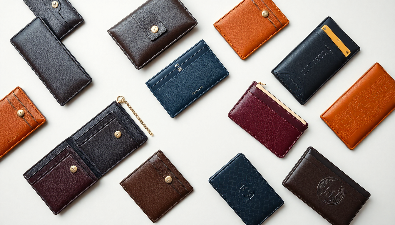 50만원 이하부터 100만원 이하까지 가성비 좋은 명품 카드지갑 컬렉션 평면 배치 고화질 사진