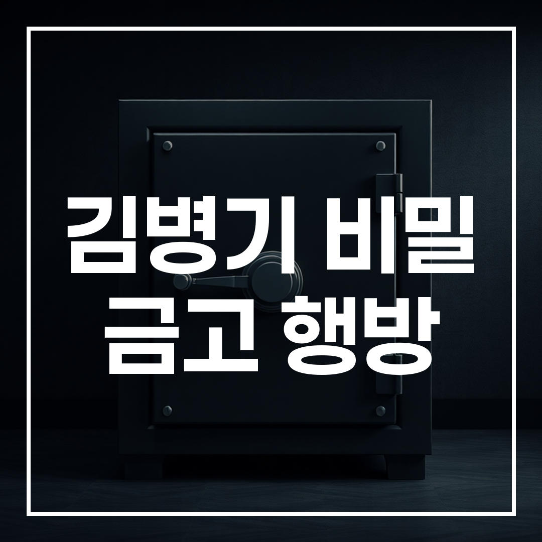 김병기 의원 비밀 금고의 대형 금고를 상징하는 이미지