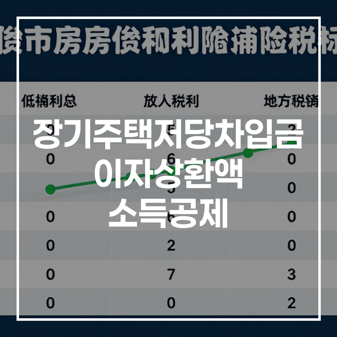 장기 주택 담보대출 이자 공제 한도에 관한 세부 차트 이미지