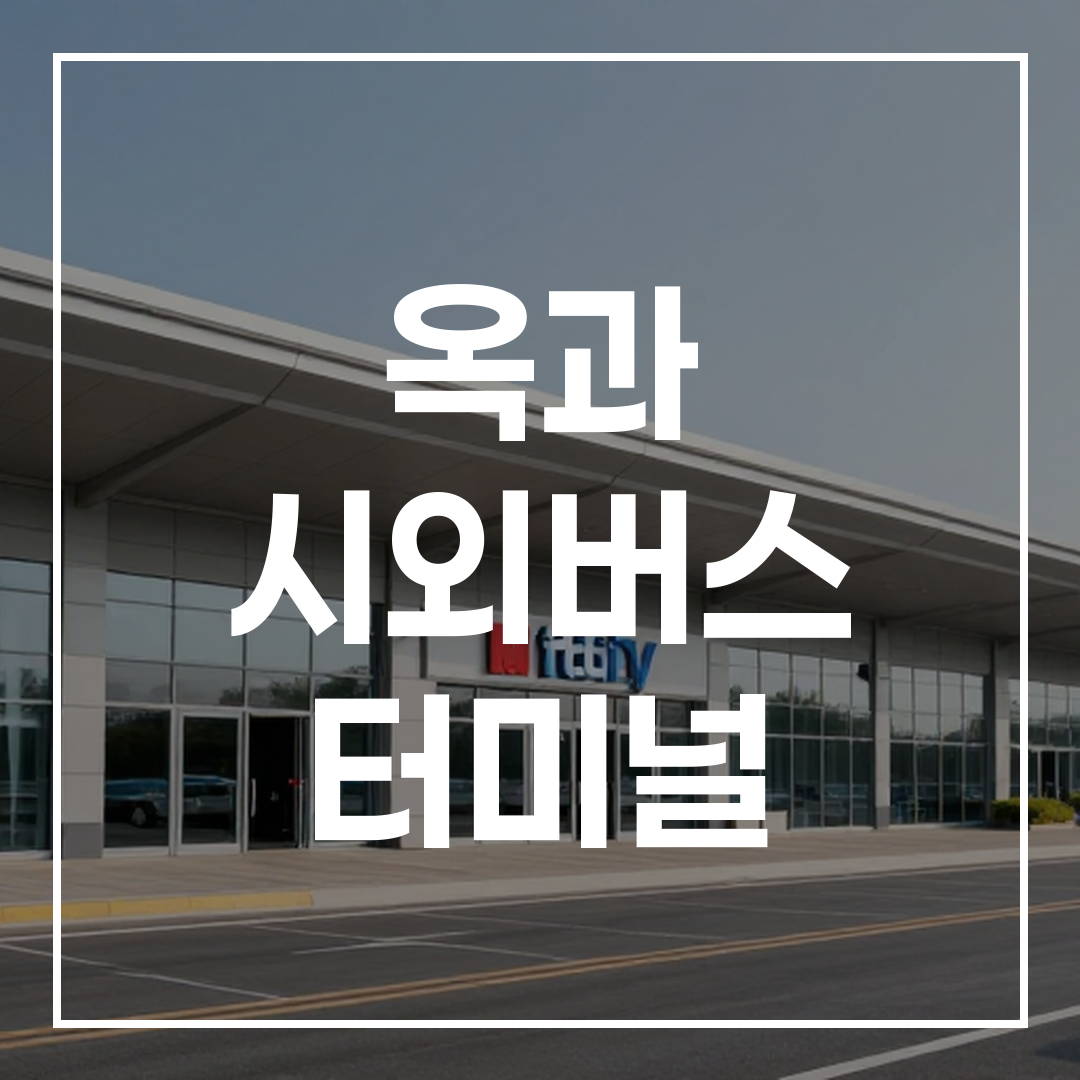 시외버스 터미널 건물 전경 낮 시간에 촬영된 모습