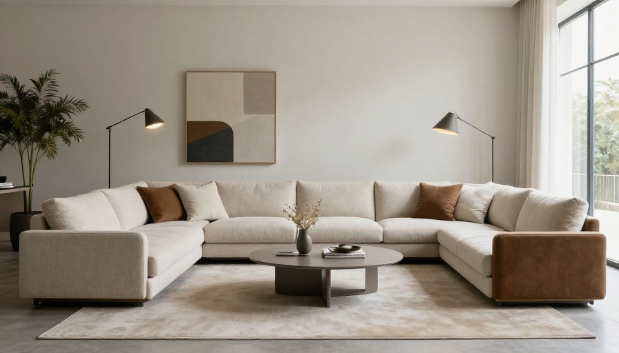 지속 가능한 소재로 만든 현대적인 이탈리아 디자인의 거실 가구