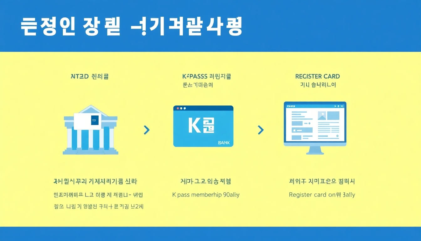 경기 대중교통 카드 신청 3단계 절차를 시각적으로 설명하는 인포그래픽