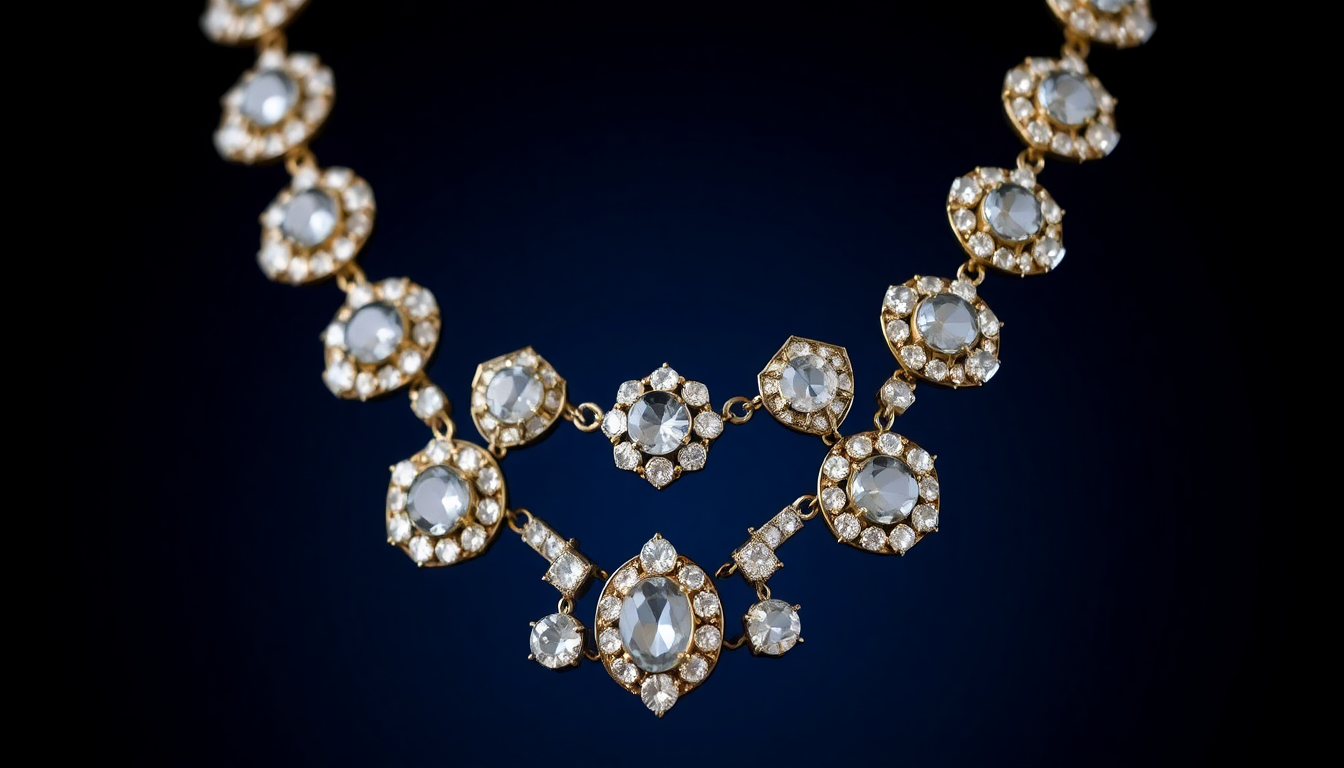 다양한 명품 브랜드의 목걸이가 진열된 모습