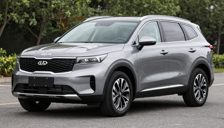 2022 기아 쏘렌토 하이브리드 SUV 외관의 고해상도 이미지, 실용적이면서도 세련된 SUV 디자인