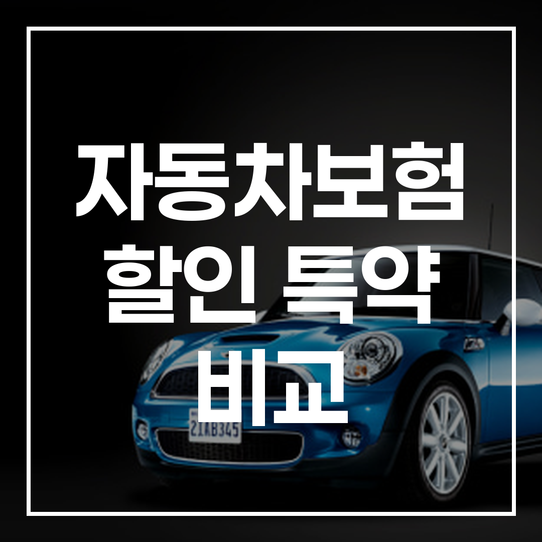 자동차 보험 할인 특약 비교를 나타내는 이미지, 다양한 자동차 보험 할인 특약 항목들을 시각적으로 비교하는 그래픽
