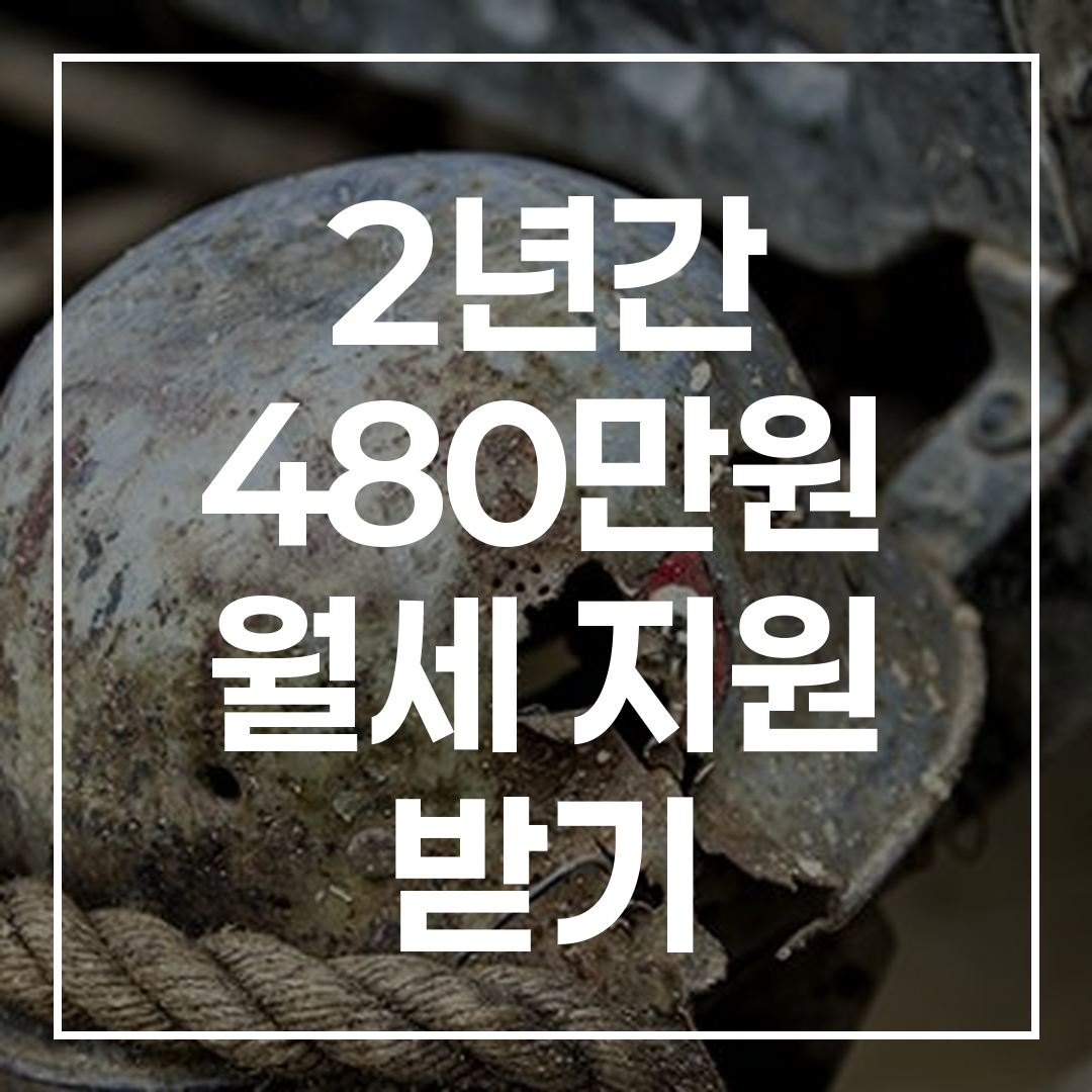 청년 주거안정 및 월세 지원 프로그램을 설명하는 인포그래픽 이미지, 청년이 월 20만원의 월세 지원을 받는 내용을 나타냄