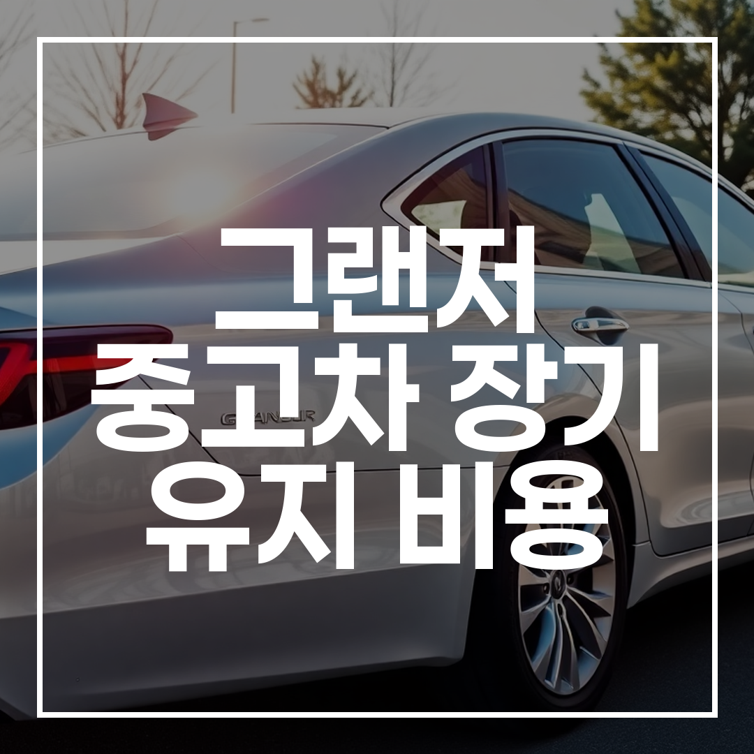 그랜저 자동차의 고급스러운 디자인과 실내가 잘 보이는 야외 주차 모습