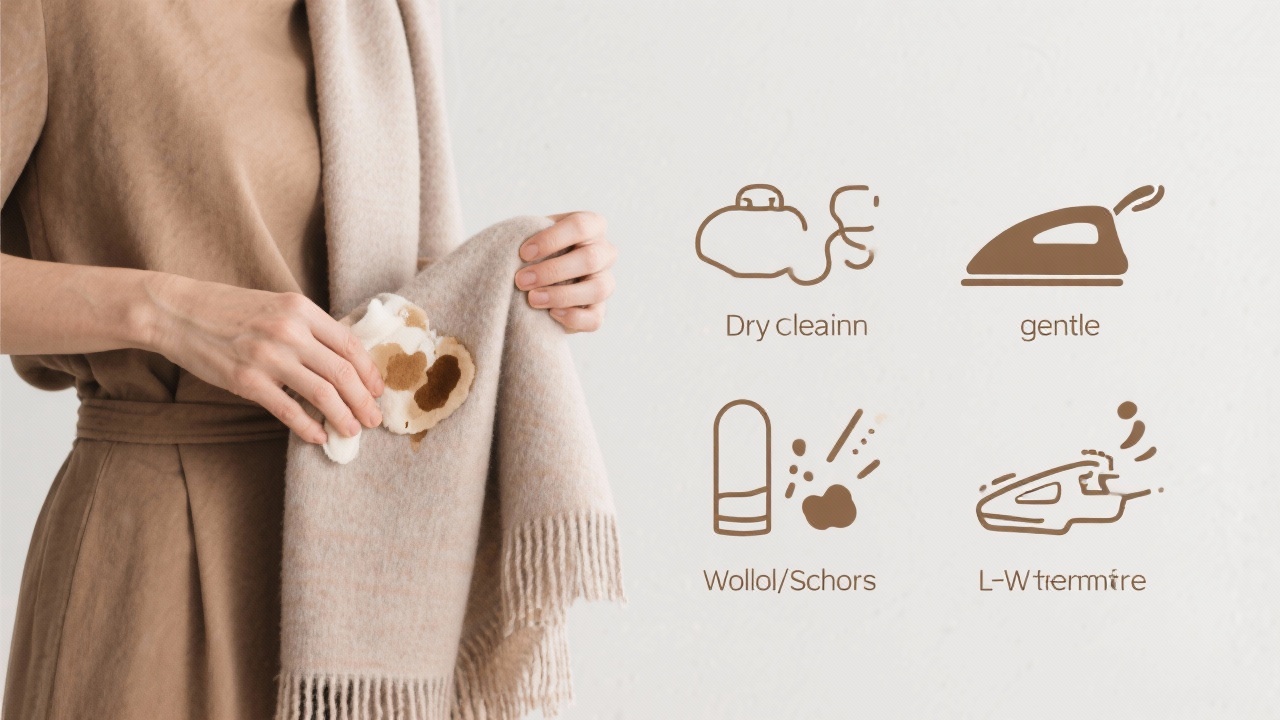 명품 스카프 소재별 관리법(실크, 울/캐시미어) 시각적 가이드