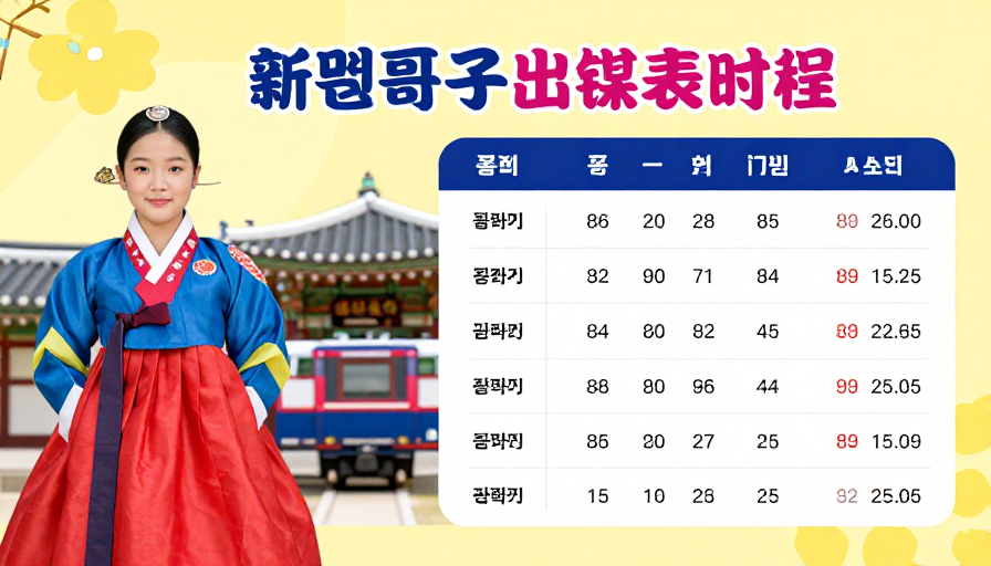 설날 한국 명절 기차표 예매 시간과 기차 운행 시간표가 함께 표시된 안내 이미지