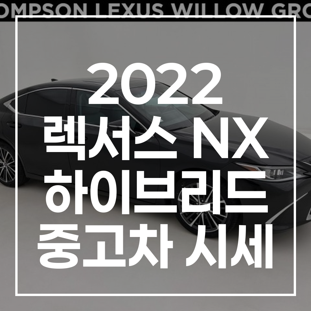 2022년형 렉서스 NX 하이브리드 중고차의 외관과 실내 상세 모습