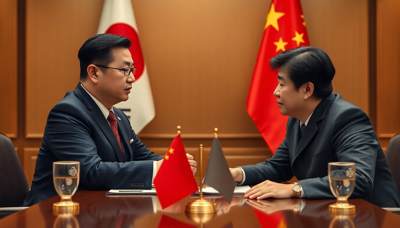 2026년 한한령 완화 조짐을 상징하는 한중 외교 회담 장면