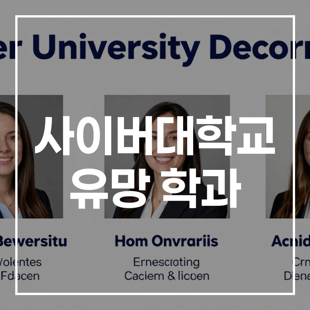 사이버대학교의 장점을 설명하는 썸네일 이미지