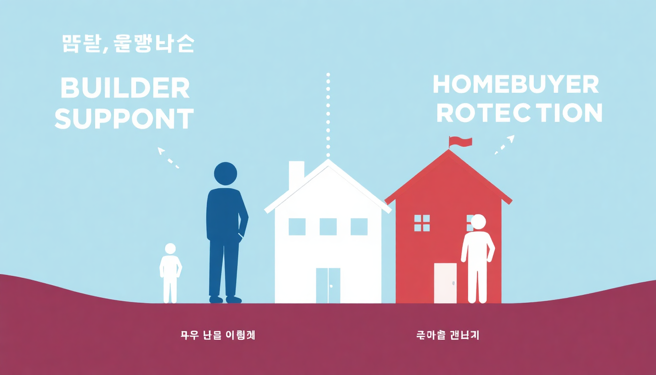 2026년 대한민국 부동산 정책의 공급자 중심에서 수요자 보호 중심으로 전환된 정책을 시각화한 인포그래픽