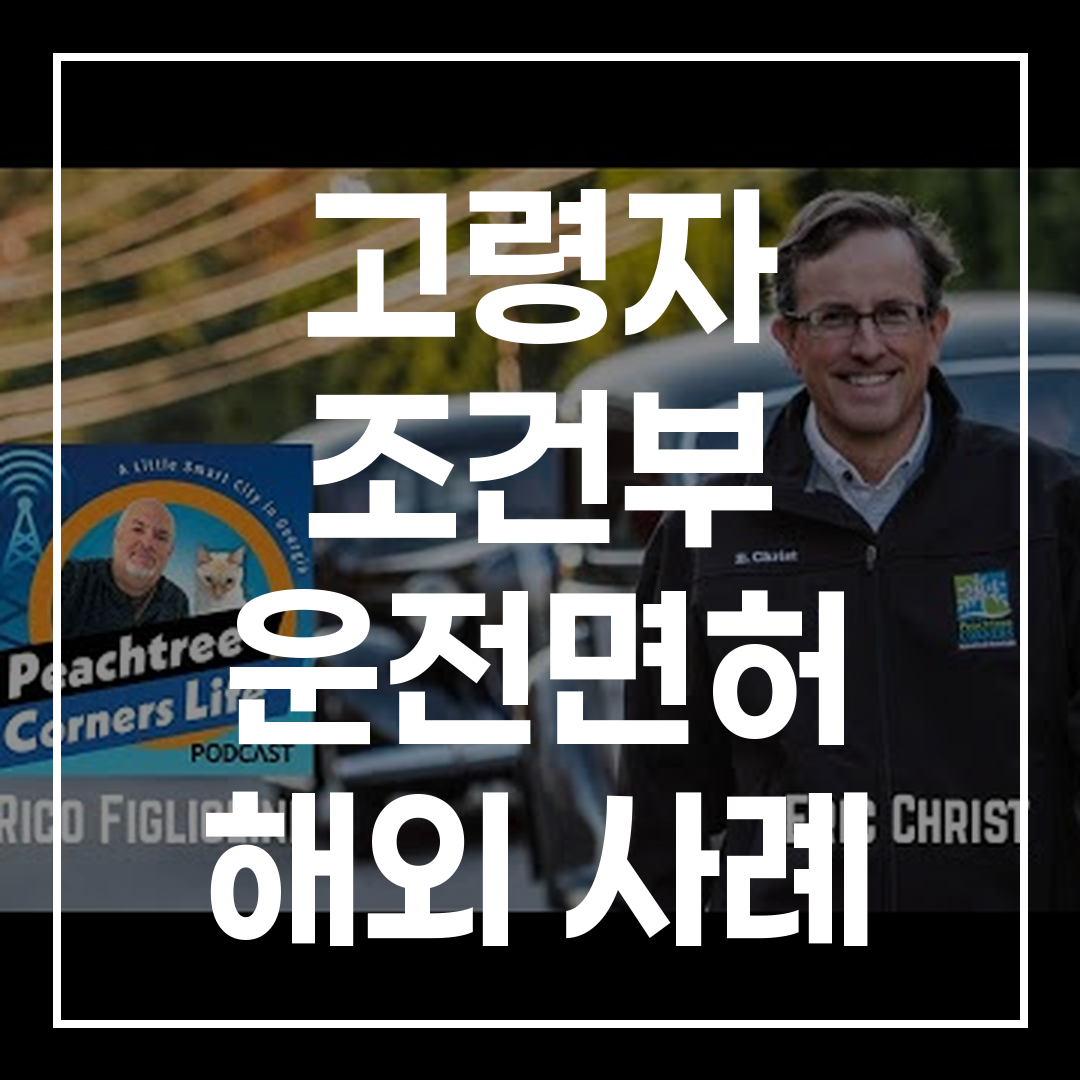 고령자 조건부 운전면허 해외 사례 심층 분석 블로그 썸네일