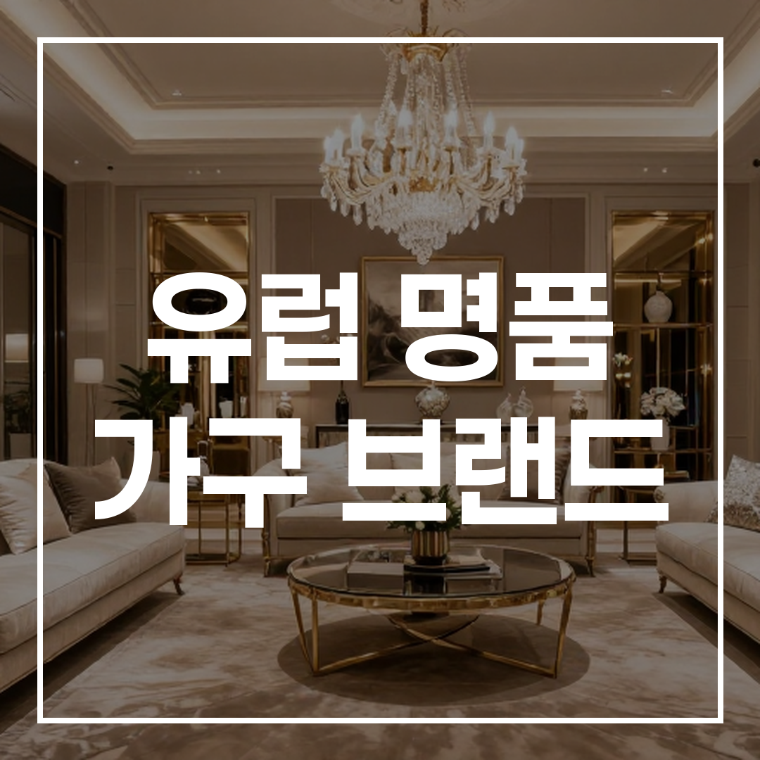 유럽 명품 가구 브랜드 완벽 분석 가이드 썸네일