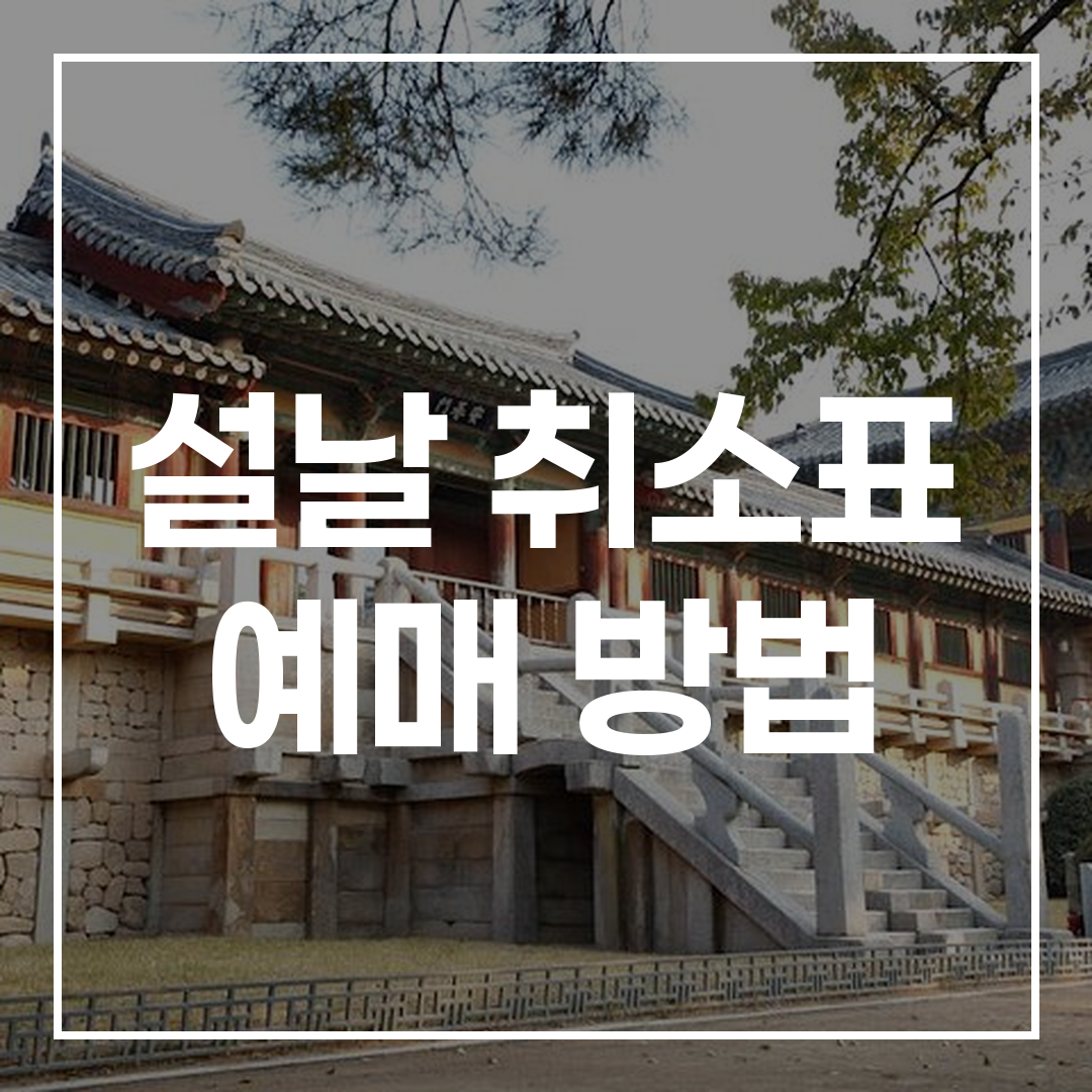 2026년 설날 기차표 예매 성공 전략 썸네일