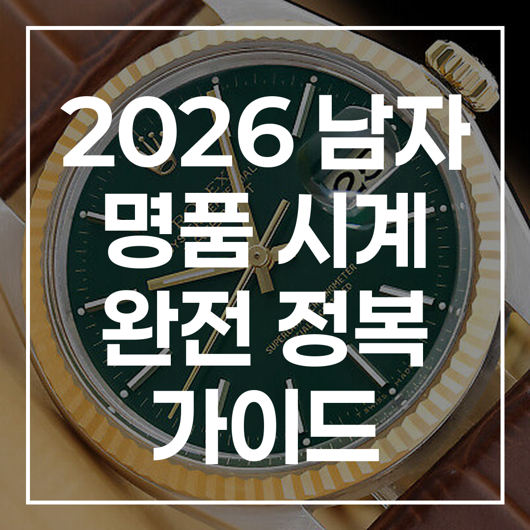 2026 남자 명품 시계 가이드 썸네일