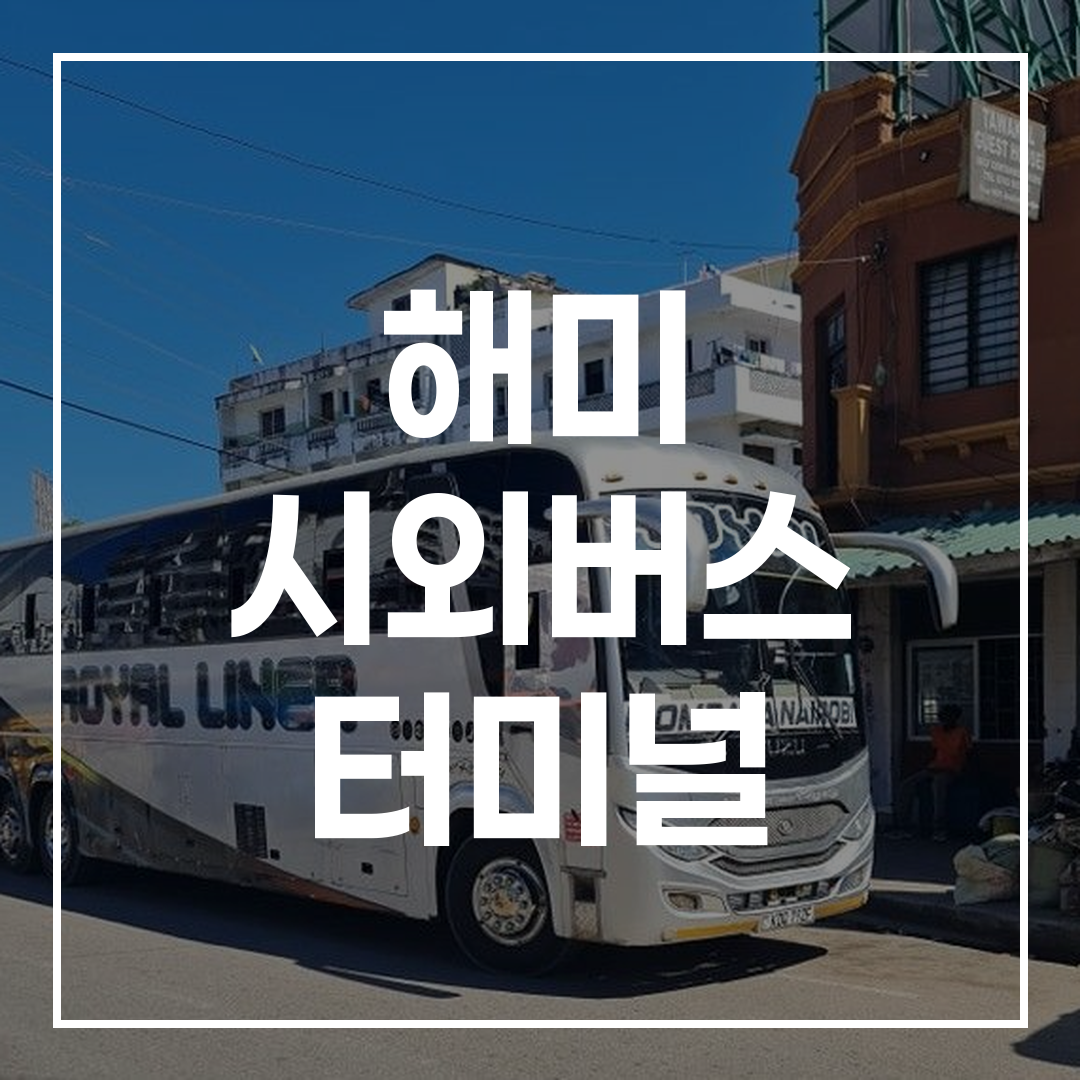 인터시티 버스 터미널의 티켓 예약 화면과 버스 시간표가 보이는 이미지