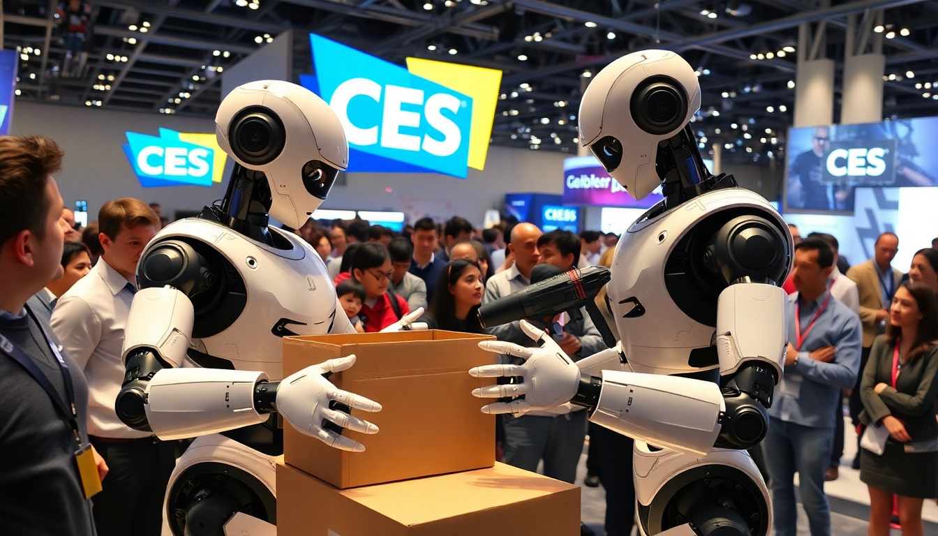 CES 2026에서 현대 아틀라스 로봇이 작업 시연 중인 모습