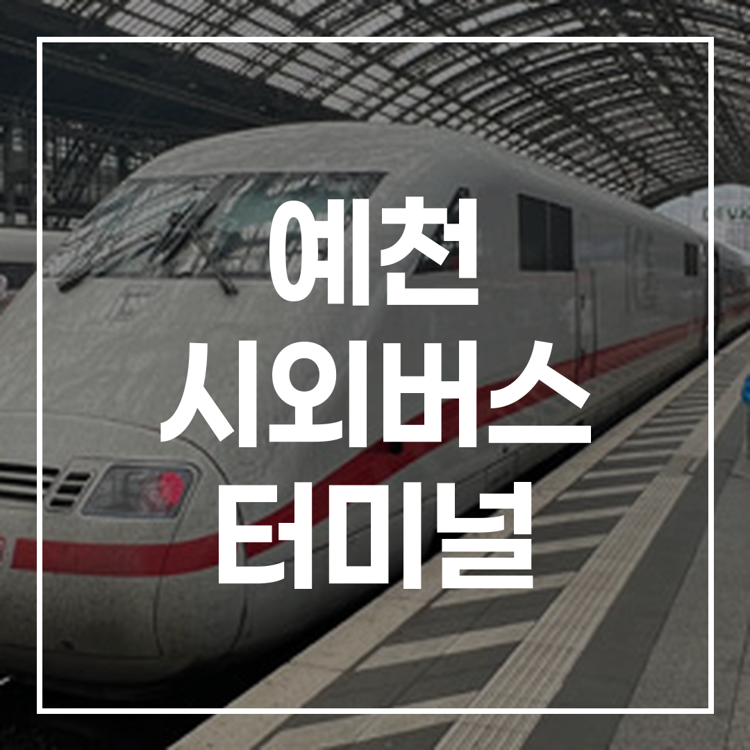 인터시티 버스 터미널 예약을 보여주는 이미지, 온라인 예약 화면이 포함됨