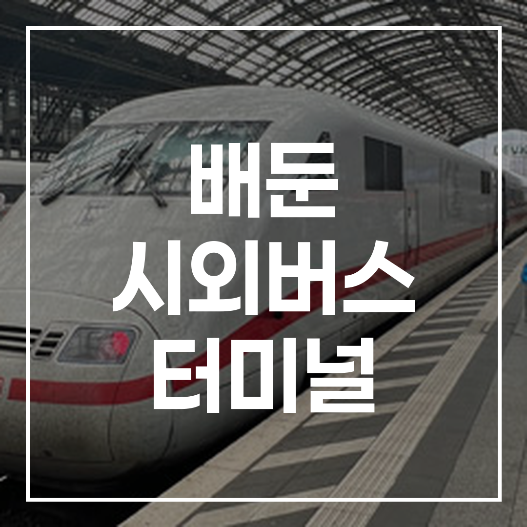 시외버스 터미널의 예매 정보와 시간표를 보여주는 이미지