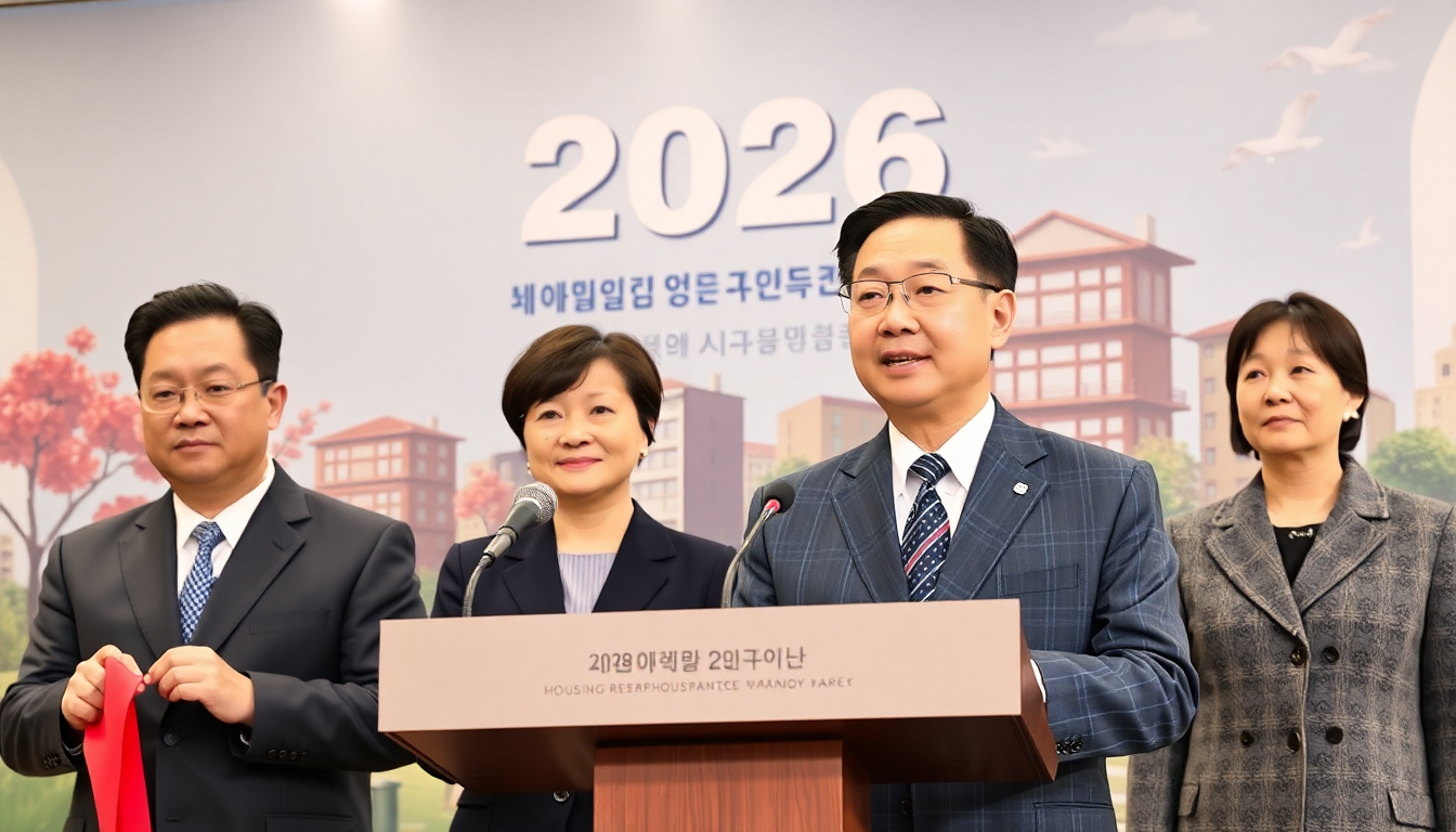 2026년 정부의 주택 환매보증제 도입 발표와 지방 부동산 시장 활성화 장면