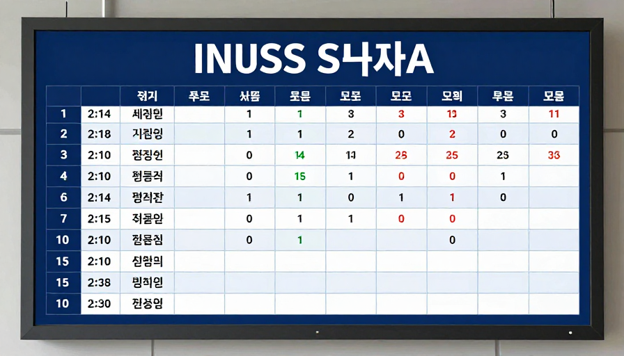 한국 시외버스 터미널의 버스 시간표 안내판