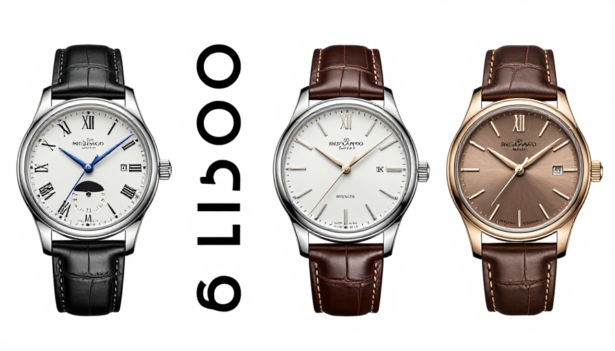 고급스러운 조명 아래 진열장에 전시된 다양한 종류의 남자 명품 시계들