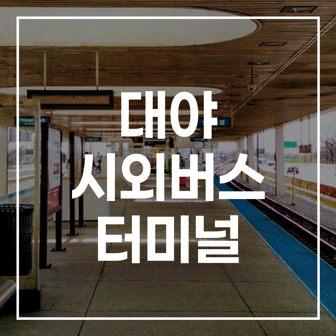 시카고 로즈몬트 역의 버스 터미널 예약과 시간표 정보 및 인근 레스토랑과 주차장 위치를 보여주는 지도