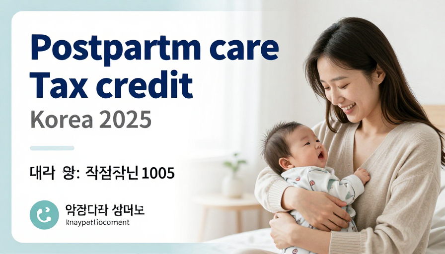 한국 출산 후 관리 세금 공제 관련 이미지