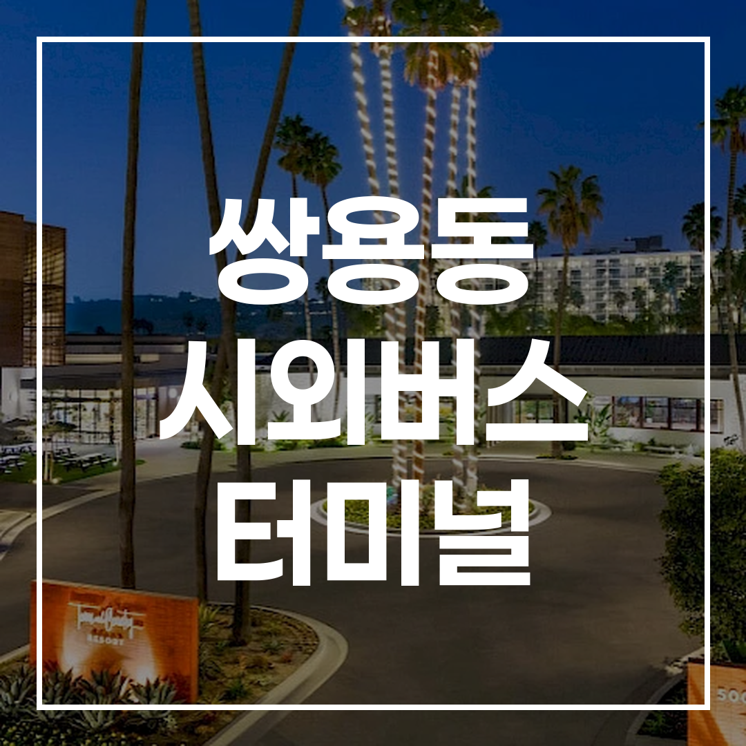 인터시티 버스 터미널 예약 일정과 주변 주차 구역을 보여주는 이미지